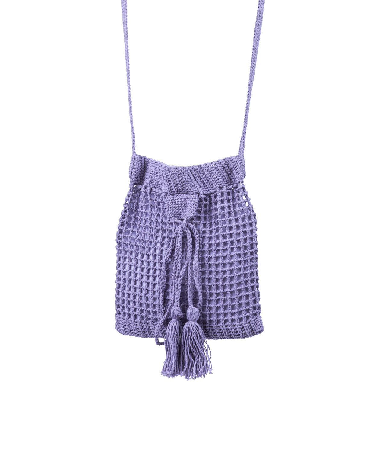 mini-sac crochet lila coton