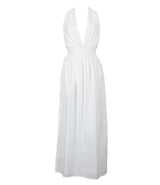 robe longue bohème broderie blanc