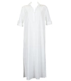 robe longue vero broderie coton blanc