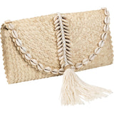 Pochette Salina Shell Naturel en paille beau comme un lundi